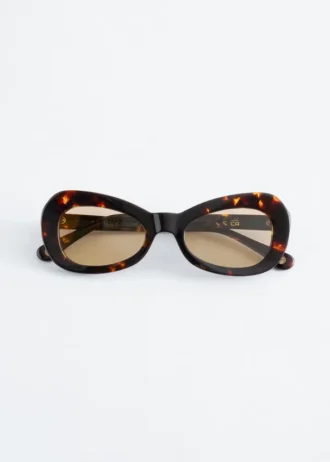 Lunettes de soleil ovales « œil de chat »