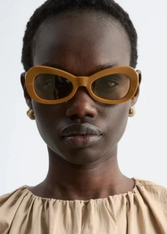 Lunettes de soleil ovales « œil de chat »