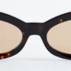 Lunettes de soleil ovales « œil de chat »