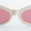 Lunettes de soleil ovales « œil de chat »