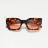 Lunettes de soleil rectangulaires à monture en acétate