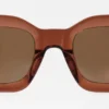Lunettes de soleil rectangulaires à monture en acétate