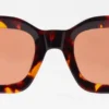 Lunettes de soleil rectangulaires à monture en acétate