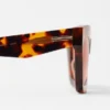 Lunettes de soleil rectangulaires à monture en acétate