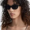 Lunettes de soleil rectangulaires étroites