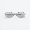 Lunettes de soleil rondes à monture métallique