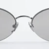 Lunettes de soleil rondes à monture métallique