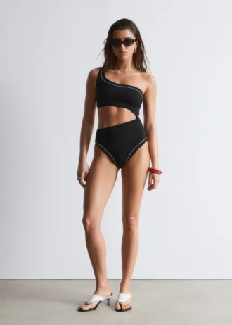 Maillot de bain asymétrique à découpe