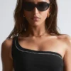 Maillot de bain asymétrique à découpe
