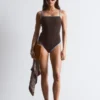 Maillot de bain à bordures contrastées