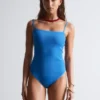 Maillot de bain à bordures contrastées