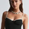 Maillot de bain à bordures contrastées