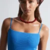 Maillot de bain à bordures contrastées