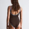 Maillot de bain à bordures contrastées