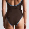 Maillot de bain à bordures contrastées