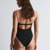 Maillot de bain à bordures contrastées