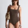 Maillot de bain texturé à nœuds