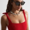 Maillot de bain texturé à nœuds