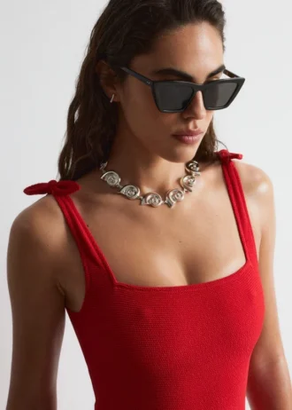 Maillot de bain texturé à nœuds