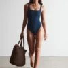 Maillot de bain texturé à nœuds