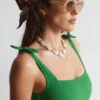 Maillot de bain texturé à nœuds
