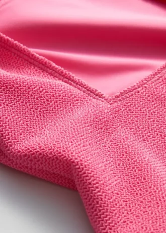 Maillot de bain texturé à nœuds papillon