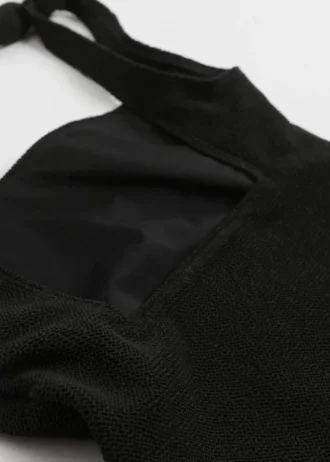 Maillot de bain texturé à nœuds papillon