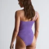 Maillot de bain texturé à une seule bretelle