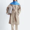 Manteau à carreaux avec ceinture à boucle