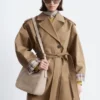 Manteau à ceinture