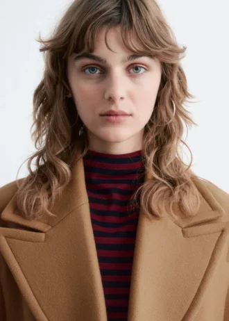Manteau en laine ajusté