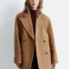Manteau en laine ajusté