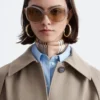 Manteau en laine avec ceinture