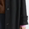 Manteau en laine avec ceinture à nouer