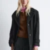 Manteau en laine avec ceinture à nouer