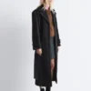 Manteau en laine avec ceinture à nouer