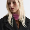 Manteau en laine avec ceinture à nouer