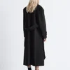 Manteau en laine avec ceinture à nouer