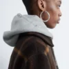 Manteau en laine coupe trapèze