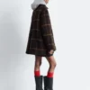 Manteau en laine coupe trapèze