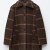 Manteau en laine coupe trapèze