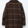 Manteau en laine coupe trapèze