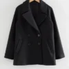Manteau en laine à double boutonnage