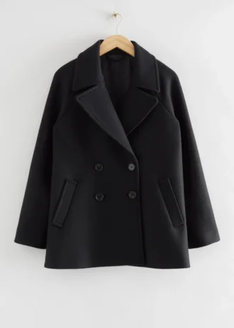 Manteau en laine à double boutonnage
