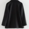 Manteau en laine à double boutonnage