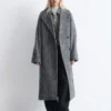 Manteau en laine mélangée brossée