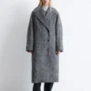 Manteau en laine mélangée brossée