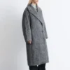 Manteau en laine mélangée brossée