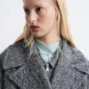 Manteau en laine mélangée brossée