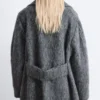 Manteau en laine mélangée brossée